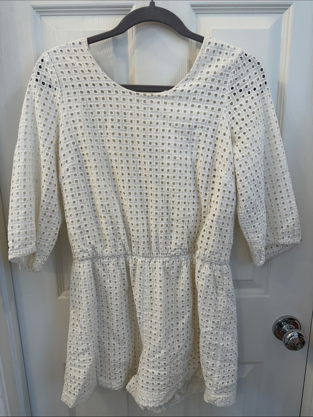 Lilka by Anthropologie White Eyelet Romper